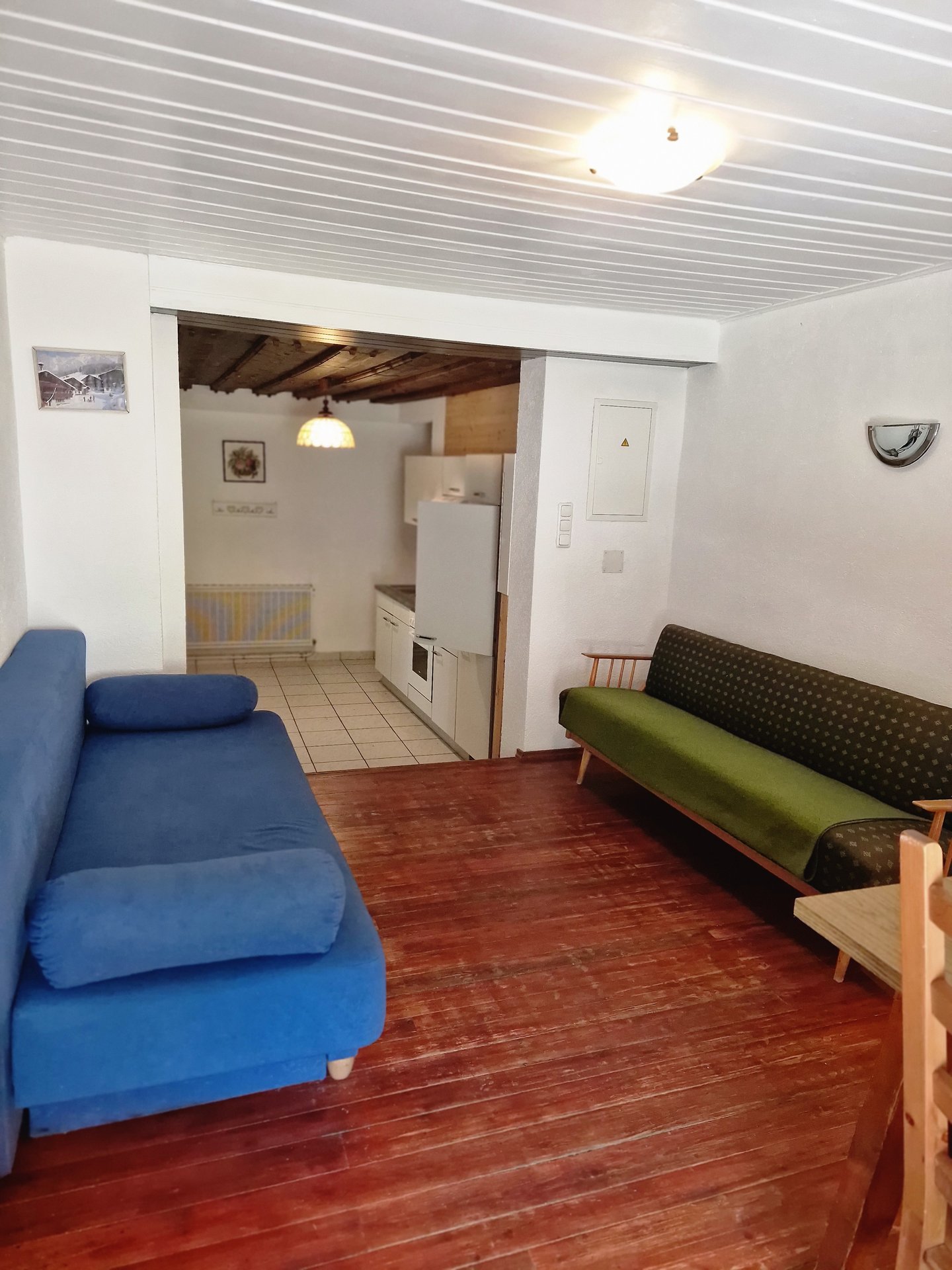 Zaunerhof Appartement 5 - Authentieke woonkamer met houten plafond